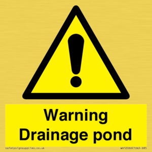 Warning Drainage pond